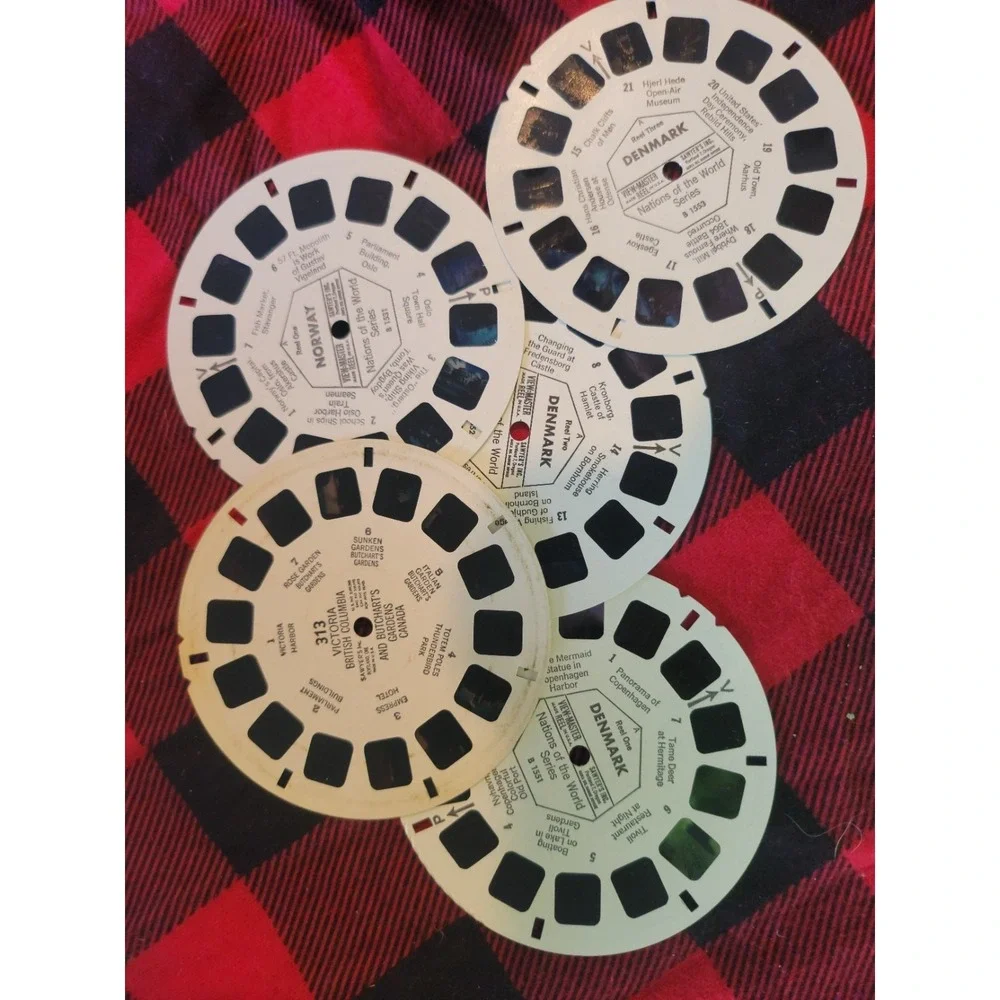 Vintage Sawyer's View-Master Viewer + 42 Reel Travel Lot Works! Booklets